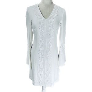 NWT Antonio Melani Joan Dress Ivory Bell Sleeves Size 0